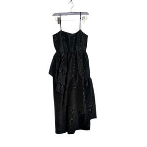 Kate Spade New York x Target Black Textured Tiered Cocktail Midi Dress XS NWOT